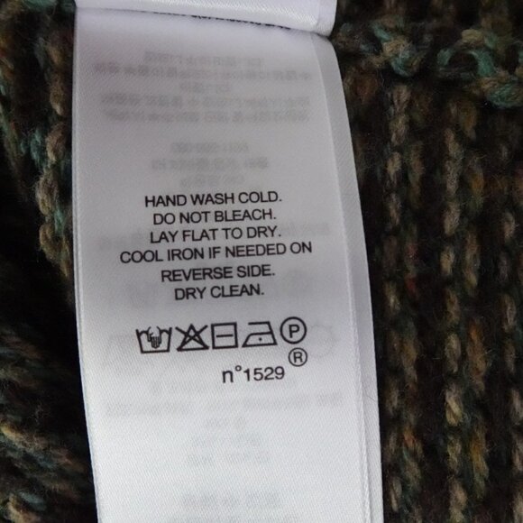 Ralph Lauren Wool Blend Sweater Women's Plus Size 2X Green Faux Leather Trim - Picture 9 of 9